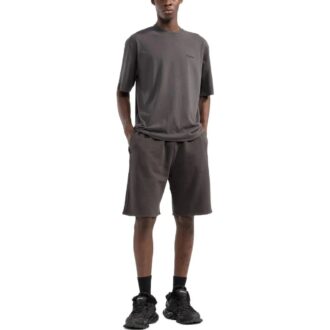 Shorts droit à taille élastique et imprimé logo Off-White pour homme, marron Shorts droit à taille élastique et imprimé logo Off-White pour homme, marron
