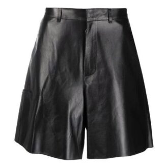 Shorts en cuir Off-White pour homme SS21, coupe ample, noir Shorts en cuir Off-White pour homme SS21, coupe ample, noir