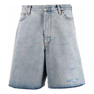 Shorts en denim de coton SS21, coupe ample, bleu Shorts en denim de coton SS21, coupe ample, bleu