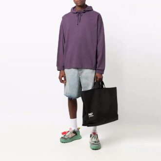 Shorts en denim de coton SS21, coupe ample, bleu Shorts en denim de coton SS21, coupe ample, bleu