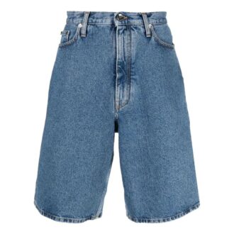 Shorts en denim unie à motif flèches Off-White pour homme FW22 Bleu