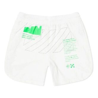Shorts en maille Off-White pour homme, blanc