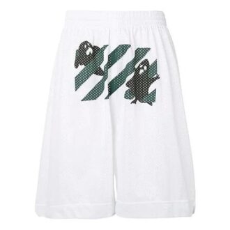 Shorts à imprimé et découpes, blanc