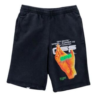 Shorts imprimé Off-White pour homme, noir