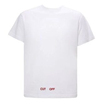 Shorts à manches courtes avec logo alphabétique minimaliste dans le dos, version blanche