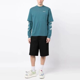 Shorts mi-longs à imprimé logo « Noir »