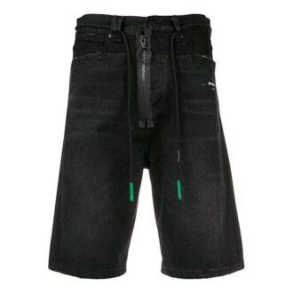 Shorts Off-White pour homme à fermeture éclair, version standard, noir