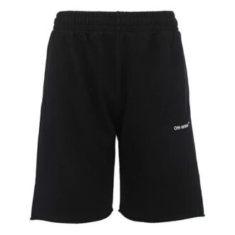 Shorts Off-White pour homme SS22, logo latéral, imprimé Arrows, coupe ample, noir