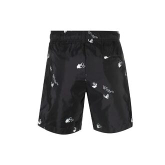 Shorts SS21 avec logo imprimé, noir