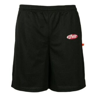Shorts à taille élastique avec logo imprimé, version noire