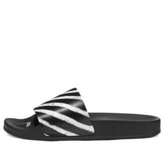 Sliders « Spray Stripe – Noir Blanc »