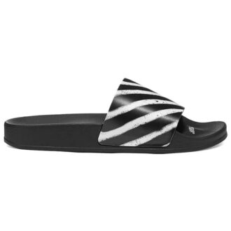Sliders « Spray Stripe – Noir Blanc »