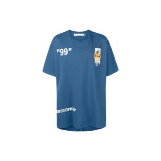 SS19 99 T-shirt oversize en coton à imprimé graphique
