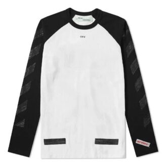 SS19 Manches raglan Colorblock Arrows Manches longues Version standard Blanc