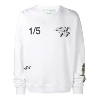 SS19 Sweat-shirt polaire imprimé personnages de dessins animés pour homme, blanc