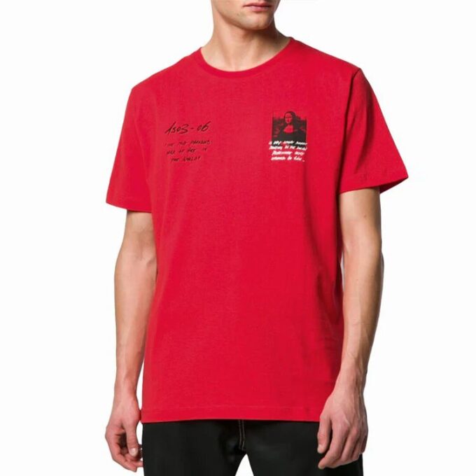 SS19 T-shirt pour homme à logo Mona Lisa, coupe normale