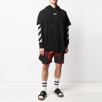 SS20 Airport Tape Sweat à capuche homme à manches longues