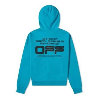 SS20 Blanc Logo ondulé imprimé Ample Homme Bleu