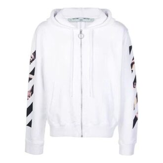 SS20 Caravaggio Arrow Slim à fermeture éclair pour homme, blanc
