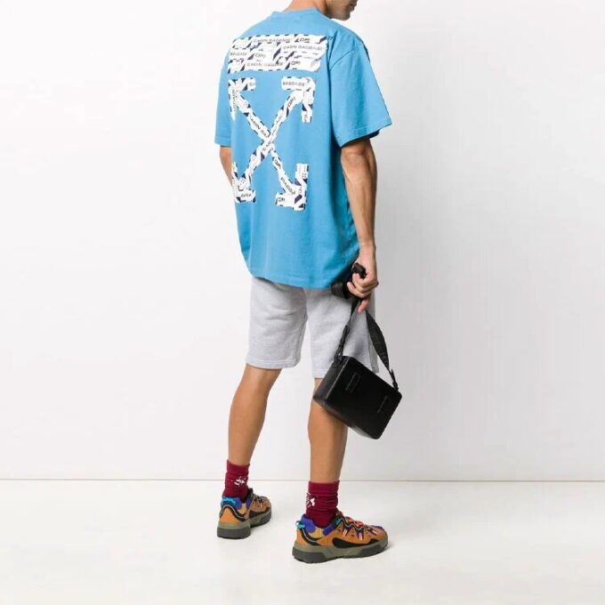 SS20 Imprimé ruban adhésif aéroport pour homme bleu