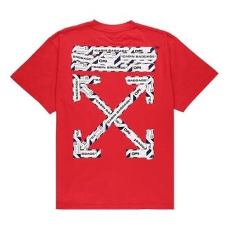 SS20 Imprimé ruban d&rsquo;aéroport pour homme Rouge
