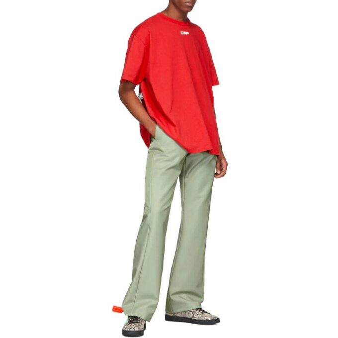 SS20 Imprimé ruban d&rsquo;aéroport pour homme Rouge