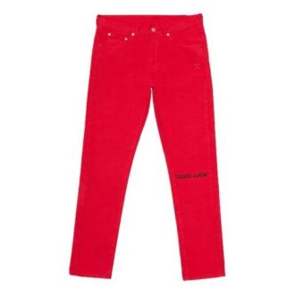 SS20 Nouvel An lunaire Hommes Tissus mélangés Style urbain Jean slim en coton uni avec logo