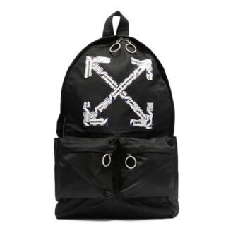 SS20 Sac à dos Airport Tape Noir Sac à dos à imprimé flèches Noir
