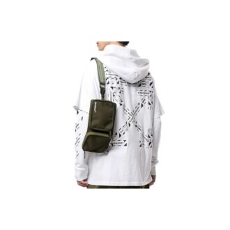 SS20 Sweat à capuche imprimé ruban d&rsquo;aéroport pour homme Blanc