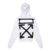 SS20 Sweat oversize blanc à motif peint à la bombe