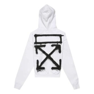SS20 Sweat oversize blanc à motif peint à la bombe