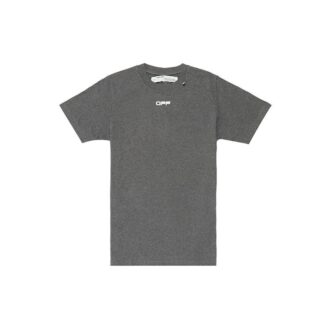 SS20 T-shirt à manches courtes gris à lignes ondulées pour homme, coupe normale