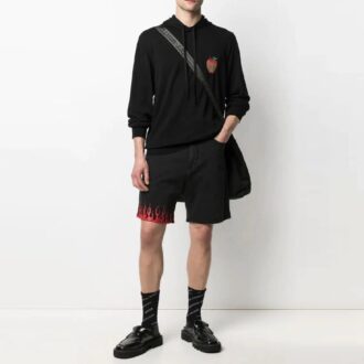 SS21 Apple Arrows Couleur unie Coupe ample Noir