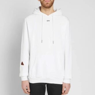 SS21 à capuche, imprimé logo, manches longues, coupe ample, blanc