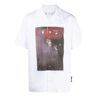 SS21 Chemise à manches courtes imprimée de flèches, version blanche