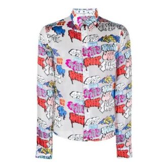 SS21 Chemise à manches longues avec impression de logo graffiti