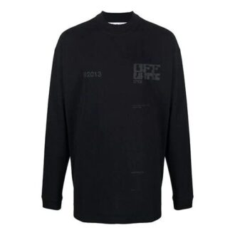 SS21 Impression du logo, manches longues, noir