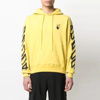 SS21 Impression logo au marqueur spray Coupe ample Jaune