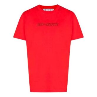 SS21 Imprimé alphabétique Col rond Shorts Manches courtes Coupe ample Rouge