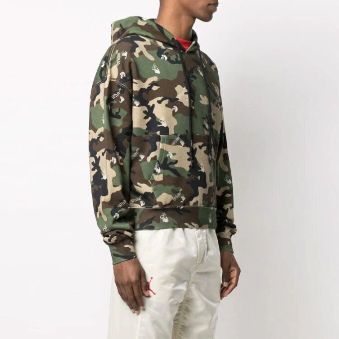 SS21 Imprimé camouflage intégral Coupe ample Vert