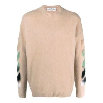 SS21 Imprimé flèche dégradé Tricot de laine Marron