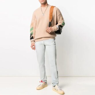 SS21 Imprimé flèche dégradé Tricot de laine Marron
