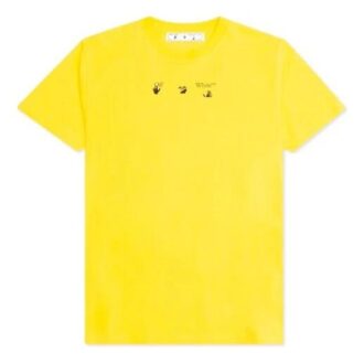SS21 Imprimé flèche Logo, col rond, manches courtes, coupe ample, jaune