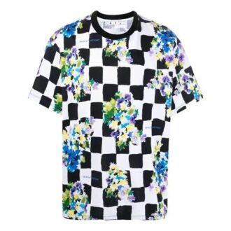 SS21 Imprimé fleurs, carreaux, Shorts, coupe ample, blanc