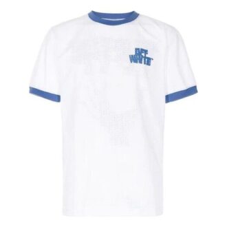 SS21 Imprimé logo alphabétique, manches courtes, coupe ample, blanc