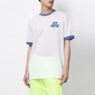 SS21 Imprimé logo alphabétique, manches courtes, coupe ample, blanc