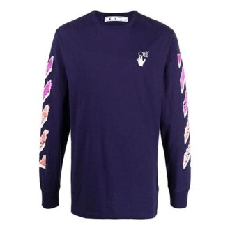 SS21 Imprimé logo Arrows, manches longues, bleu