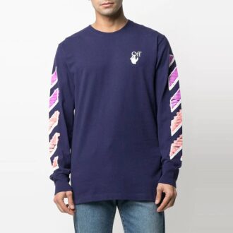 SS21 Imprimé logo Arrows, manches longues, bleu