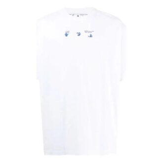 SS21 Imprimé logo, manches courtes, coupe ample, blanc
