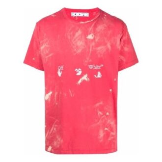 SS21 Imprimé logo, manches courtes, coupe ample, rouge